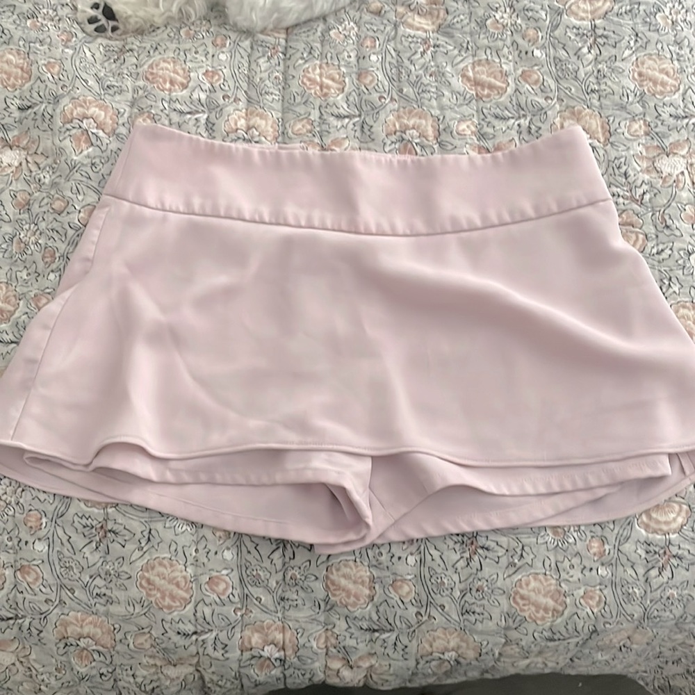 Blush pink mini skort